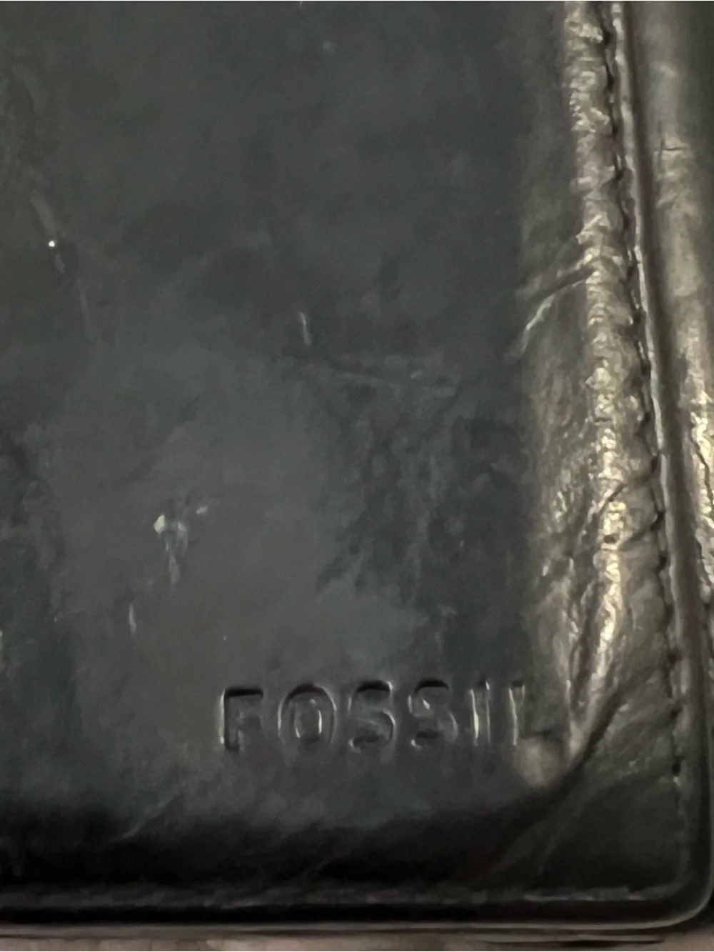 Fossil Black Leather Bi-Fold Men’s Wallet